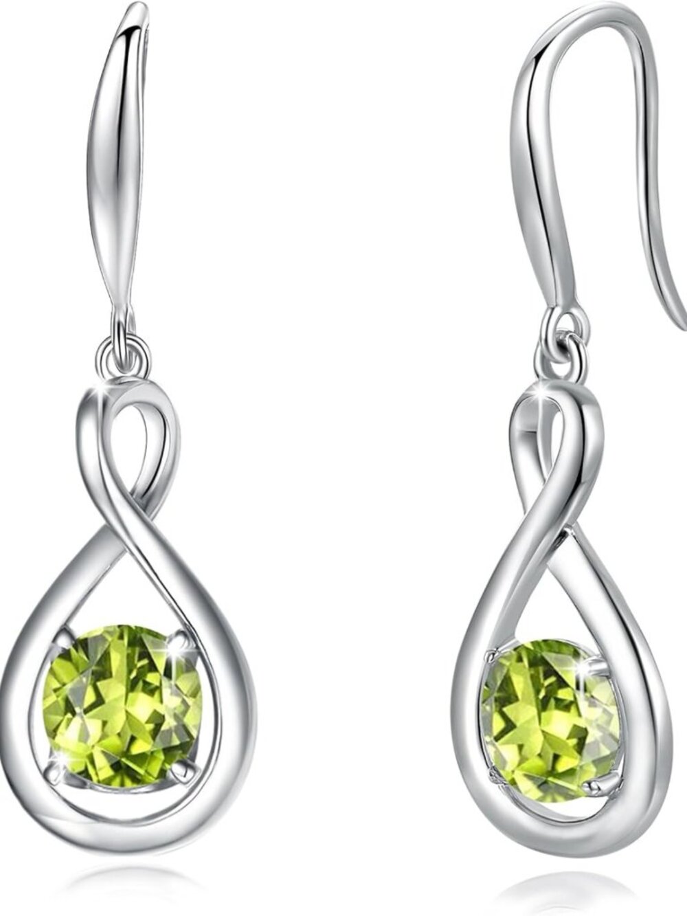 FANCIME Dangle Drop Earrings 925 Sterling Silver Dainty Infinity Jewelry